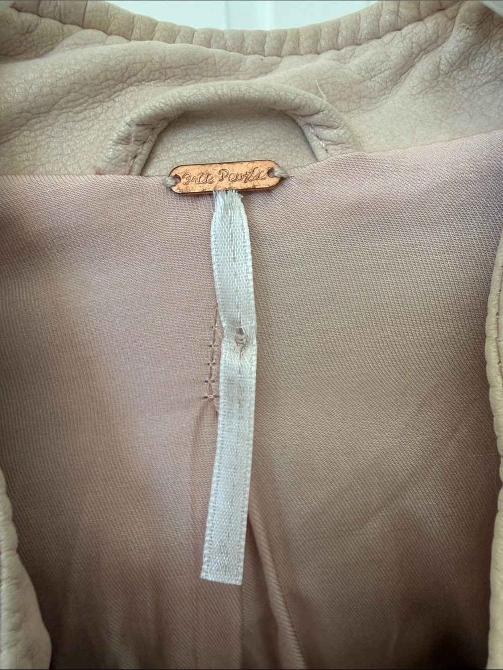 Free People Pale Blush Moto Jacket